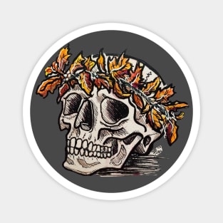 Autumn Skull Magnet